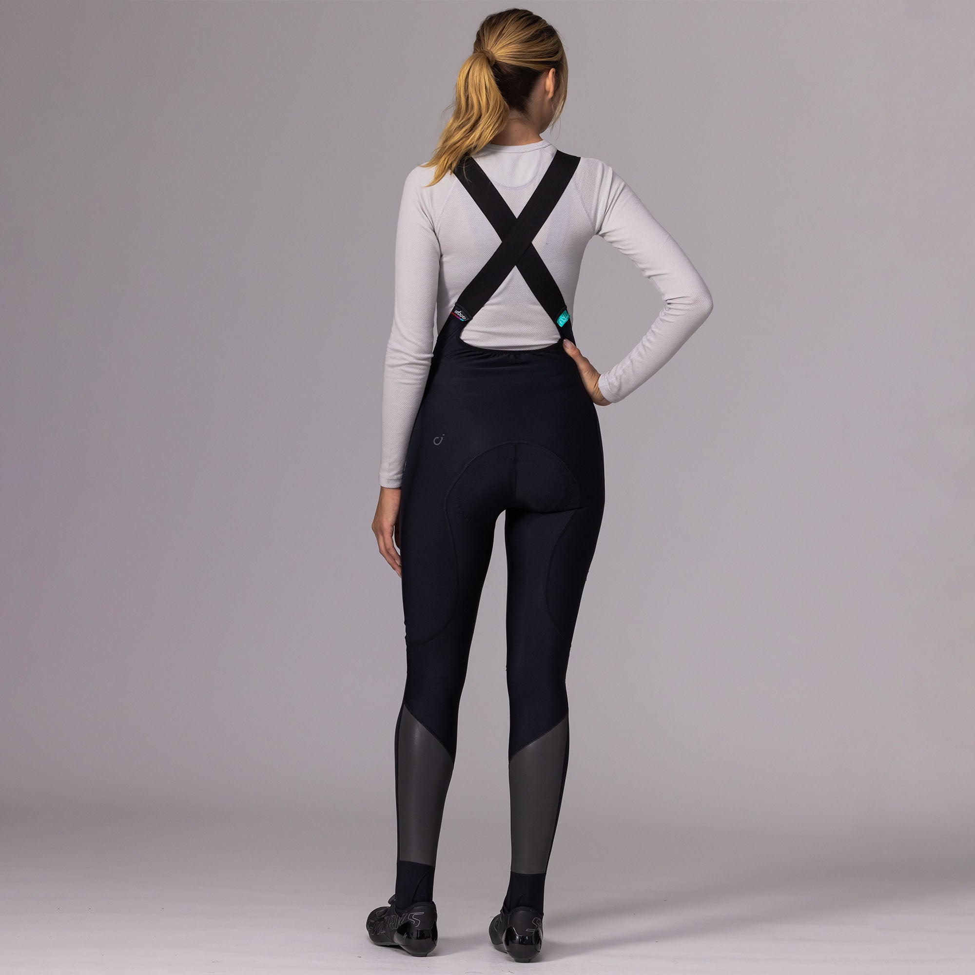 Peppermint Cycling Co. Navy Thermal Bib Tights - Bow Cycle