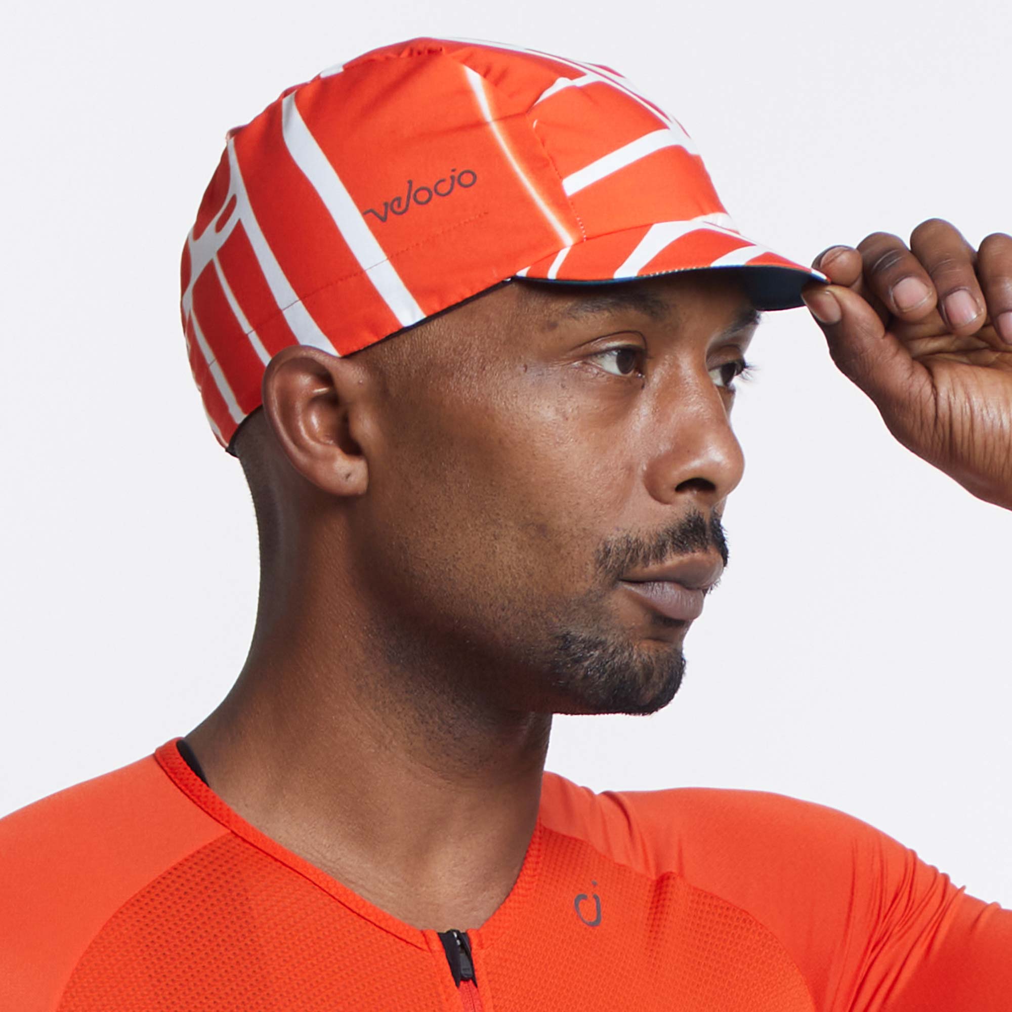 Orange store cycling cap