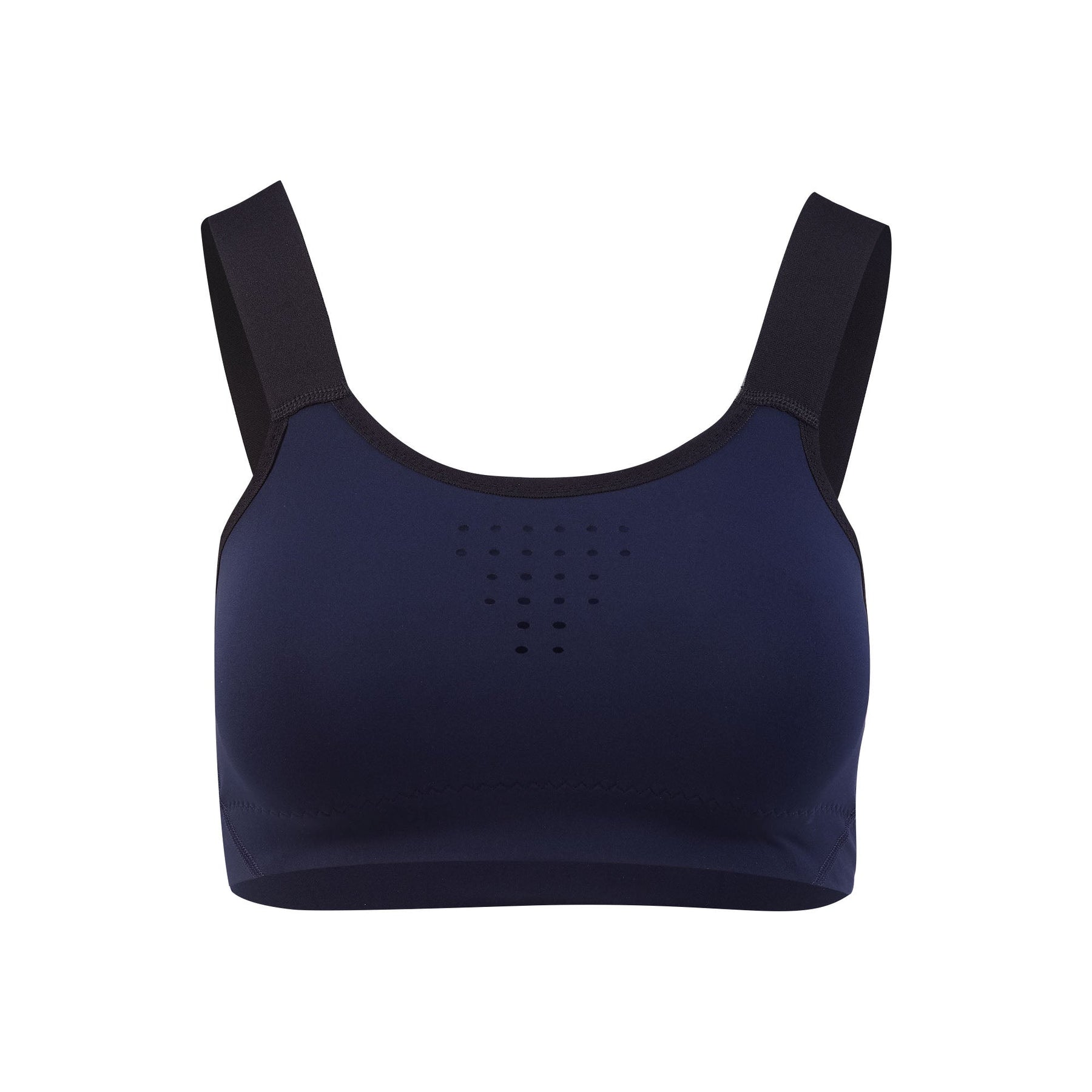 Women's strong support bra with crossed straps - Dark blue